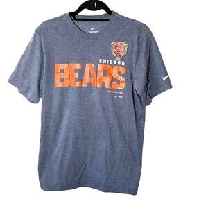 Nike Men's Chicago Bears Crew Neck Short Sleeve Blue Tee Size‎ M